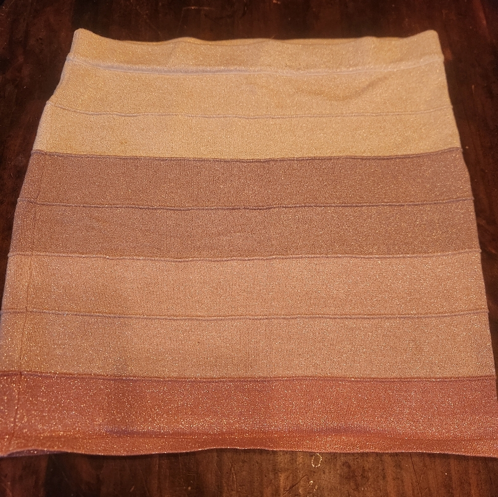 Charlotte Russe Multi-Tone Striped Mini Skirt